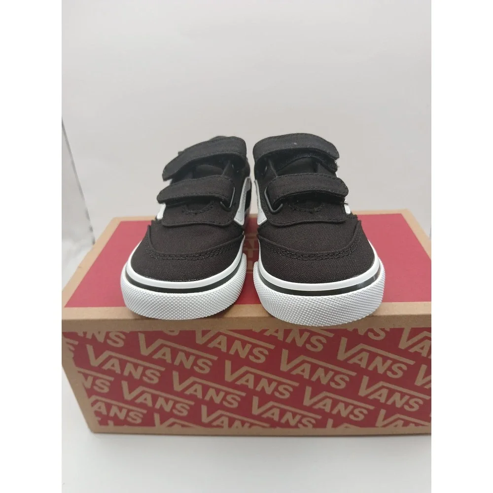 Vans Brooklyn Ls V Toddler Shoes Size 7.0 TD Embroidery Black‎ VN000D7XBLA New